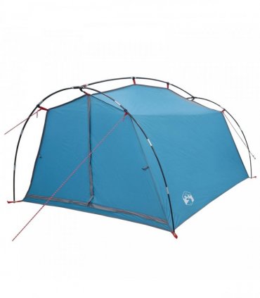 vidaXL Tunnel Tent Blue 2-Person 185T Polyester with PU Coating