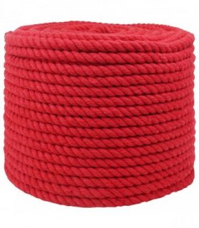 vidaXL Rope Red 1.4 x 1.4 x 10000 cm Cotton