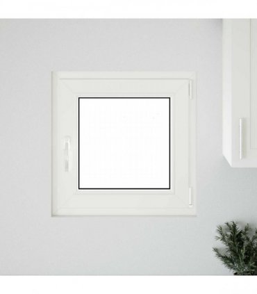 vidaXL Basement Window RISOR 60 x 60 cm PVC and Glass White