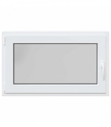 vidaXL Basement Window RISOR 100 x 60 cm PVC and Glass White