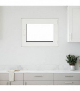 vidaXL Basement Window RISOR 80 x 60 cm PVC and Glass White