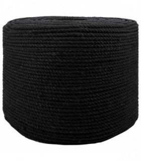 vidaXL Rope Black 0.8 x 0.8 x 10000 cm Cotton