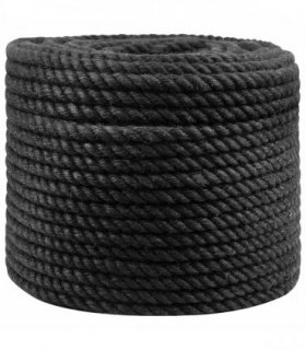 vidaXL Jute Rope 14 Black 100% Tossa jute
