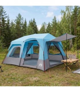 vidaXL Instant Tent Blue 8-Person 185T Polyester with PU Coating