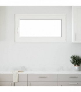 vidaXL Basement Window RISOR 110 x 70 cm PVC and Glass White
