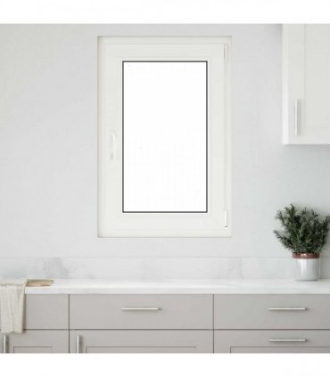 vidaXL Basement Window RISOR 60 x 100 cm PVC and Glass White