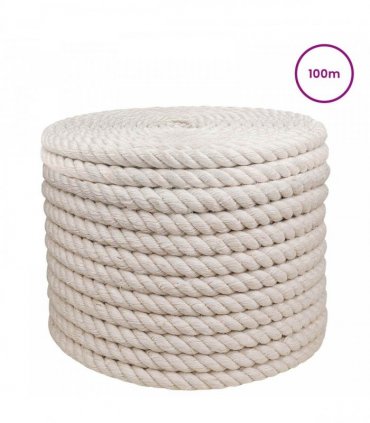 vidaXL Jute Rope 20 White 100% Tossa jute