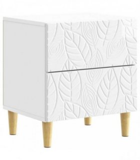 vidaXL Bedside Table High Gloss White 43 x 34.5 x 48 cm