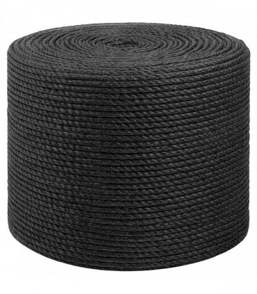 vidaXL Jute Rope 6 Black 100% Tossa jute