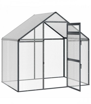 vidaXL Bird Cage Anthracite 181.5 x 110.5 x 173.5 cm Welded Wire Mesh