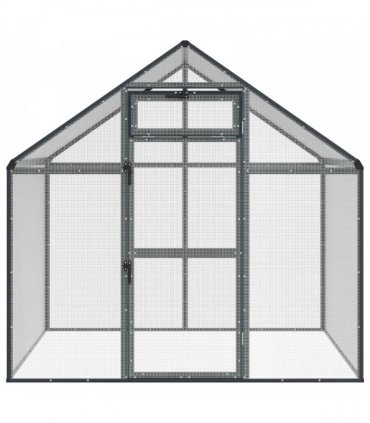 vidaXL Bird Cage Anthracite 181.5 x 110.5 x 173.5 cm Welded Wire Mesh