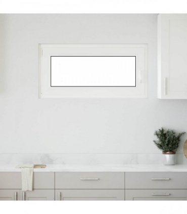 vidaXL Basement Window RISOR 100 x 50 cm PVC and Glass White