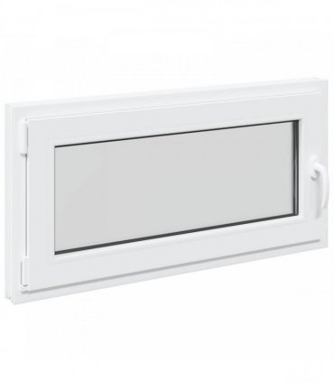 vidaXL Basement Window RISOR 100 x 50 cm PVC and Glass White