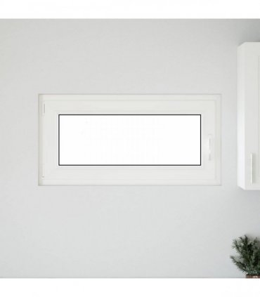 vidaXL Basement Window RISOR 100 x 50 cm PVC and Glass White