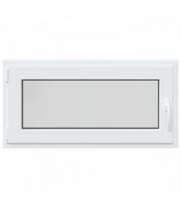vidaXL Basement Window RISOR 100 x 50 cm PVC and Glass White