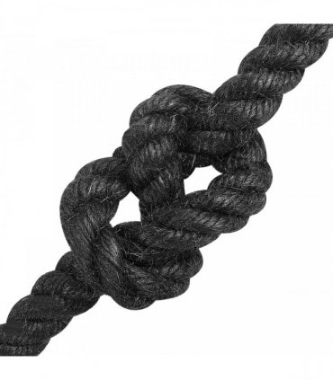 vidaXL Jute Rope 12 Black 100% Tossa jute