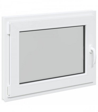vidaXL Basement Window RISOR 80 x 50 cm PVC and Glass White