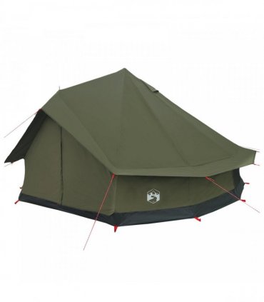 vidaXL Family Tent Army Green 10-Person Polycotton