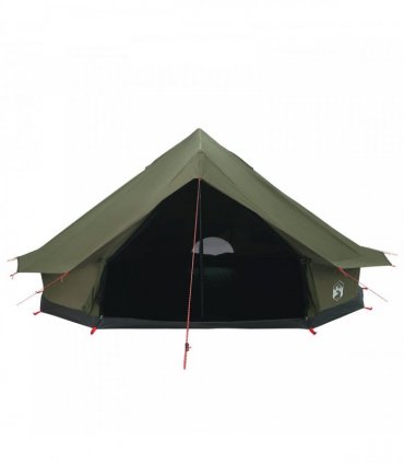 vidaXL Family Tent Army Green 10-Person Polycotton