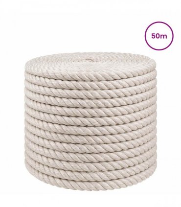 vidaXL Jute Rope 14 White 100% Tossa jute