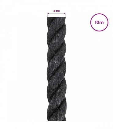 vidaXL Jute Rope 30 Black 100% Tossa jute