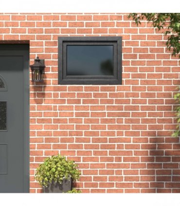 vidaXL Basement Window RISOR 80 x 60 cm PVC and Glass Anthracite