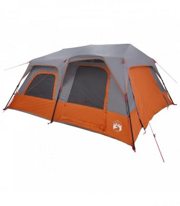 vidaXL Instant Tent Grey and Orange 10-Person