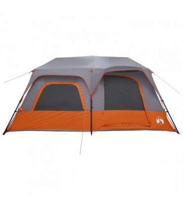 vidaXL Instant Tent Grey and Orange 10-Person