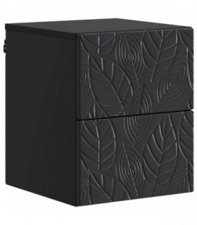 vidaXL Wall-Mounted Bedside Cabinet Black 34.5 x 33 x 40 cm