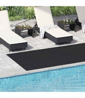 vidaXL Floor Mat Black 1.5 x 4 m Rubber
