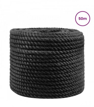 vidaXL Jute Rope 14 Black 100% Tossa jute