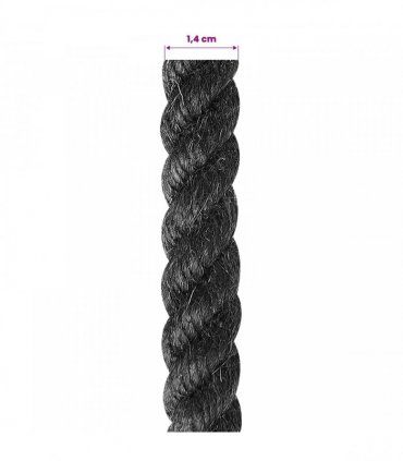 vidaXL Jute Rope 14 Black 100% Tossa jute