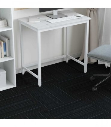 vidaXL Carpet Tile Striped Dark Grey 50 x 50 cm 20 pcs PP and Bitumen