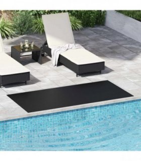 vidaXL Floor Mat Black 1 x 2 m Rubber