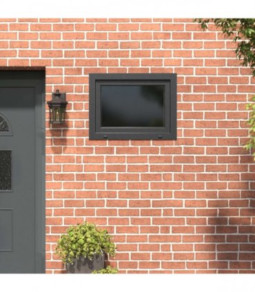 vidaXL Basement Window RISOR 80 x 70 cm PVC and Glass Anthracite