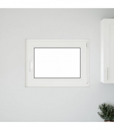 vidaXL Basement Window RISOR 80 x 70 cm PVC and Glass White