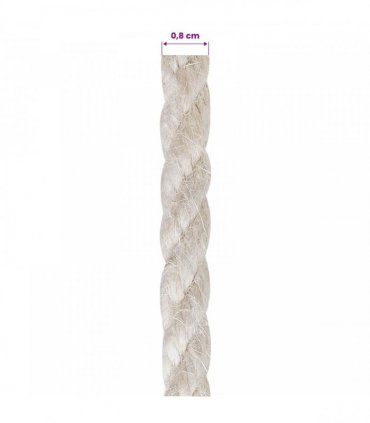vidaXL Jute Rope 8 White 100% Tossa jute