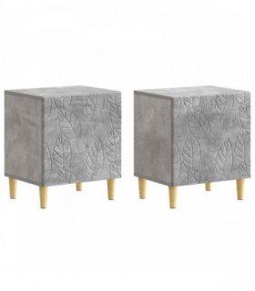 vidaXL Bedside Table 2 pcs Concrete Grey 43 x 34.5 x 50 cm
