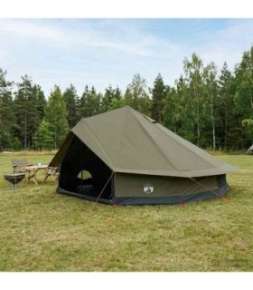vidaXL Family Tent Army Green 12-Person Polycotton