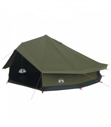 vidaXL Family Tent Army Green 12-Person Polycotton