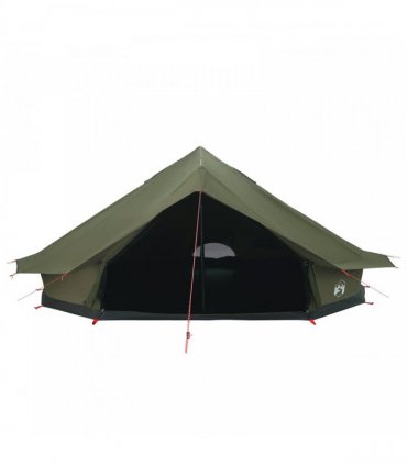 vidaXL Family Tent Army Green 12-Person Polycotton