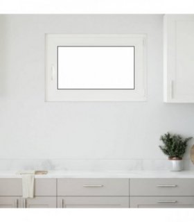 vidaXL Basement Window RISOR 90 x 70 cm PVC and Glass White