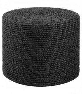vidaXL Jute Rope 6 Black 100% Tossa jute