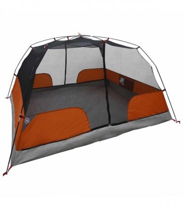 vidaXL Backpacking Tent Grey and Orange 2-Person