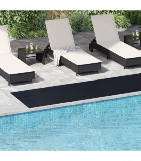 vidaXL Floor Mat Black 1 x 5 m Rubber