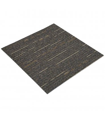vidaXL Carpet Tile Striped Light Brown 50 x 50 cm 20 pcs