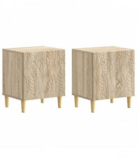 vidaXL Bedside Table 2 pcs Sonoma Oak 43 x 34.5 x 50 cm