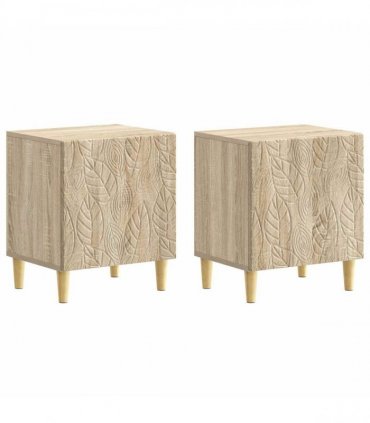 vidaXL Bedside Table 2 pcs Sonoma Oak 43 x 34.5 x 50 cm