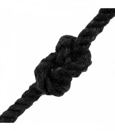 vidaXL Rope Black 0.6 x 0.6 x 5000 cm Cotton