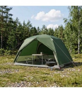 vidaXL Backpacking Tent Green 2-Person 185T Polyester with PU Coating